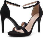 Women’S High Heels – Open Toe Stiletto Heels with Adjustable Ankle Strap | Dressy Sexy Strappy Heeled Sandals for Wedding, Prom, Party & Evening Wear
